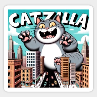 Catzilla Sticker